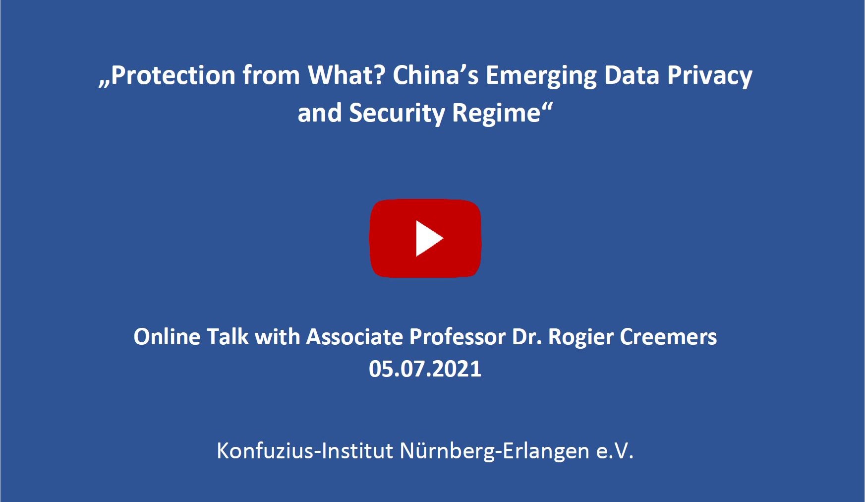 Protection from What? China's Emerging Data Privacy and Security Regime Thumbnail